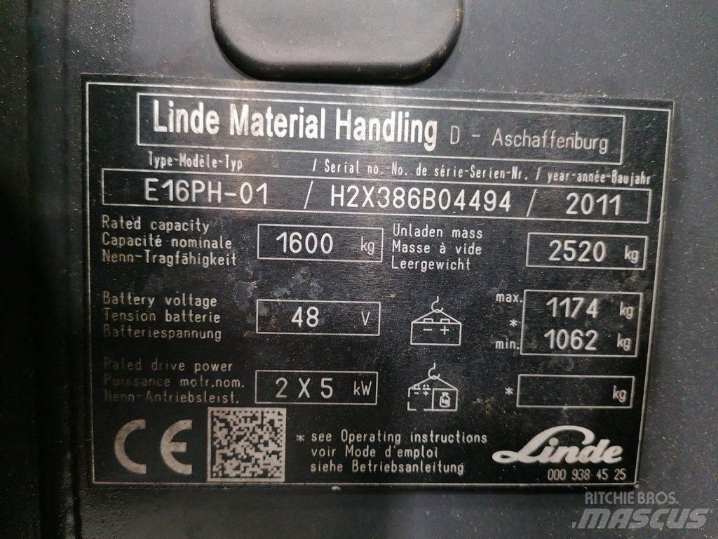 Linde E16PH-01 Elektriskie iekrāvēji