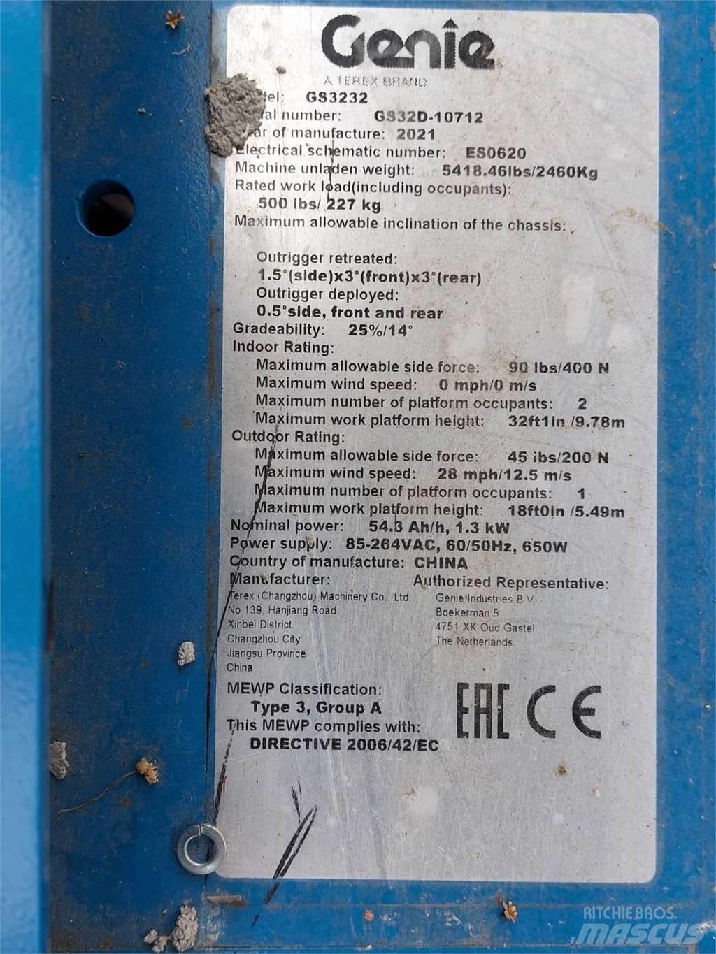Genie GS3232 Šķerveida pacēlāji