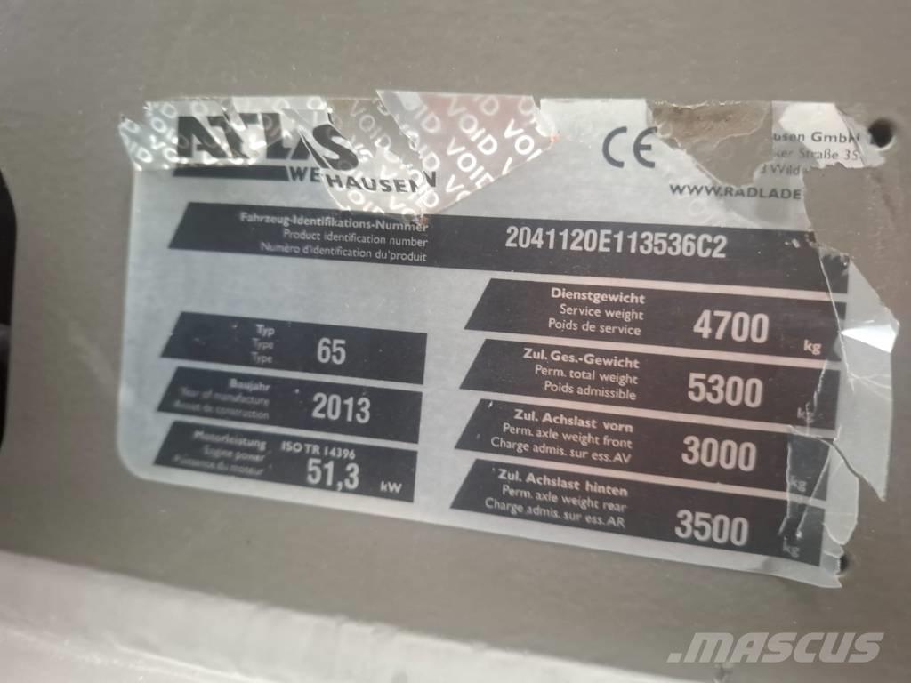 Atlas 65 Iekrāvēji uz riteņiem