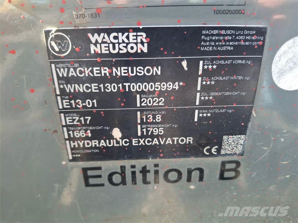 Wacker Neuson EZ17 Kāpurķēžu ekskavatori