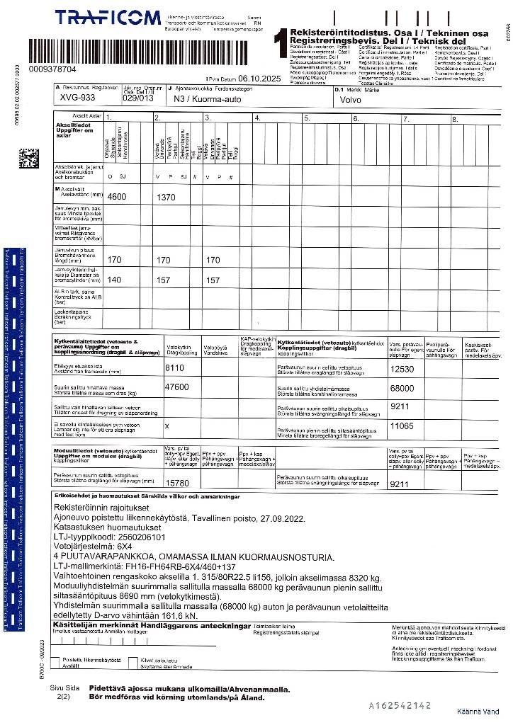 Volvo FH 16 Kokvedēji