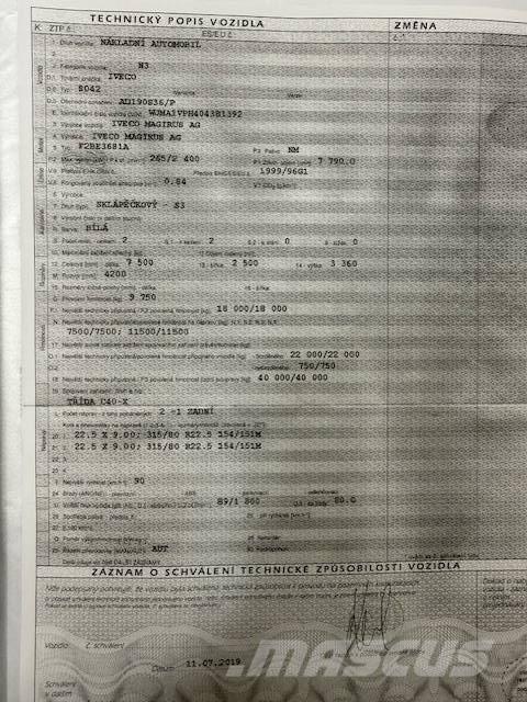 Iveco MAGIRUS Smagās mašīnas ar celtni