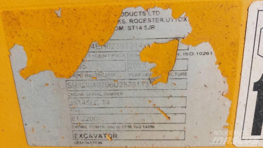 JCB JS 145 LC Kāpurķēžu ekskavatori