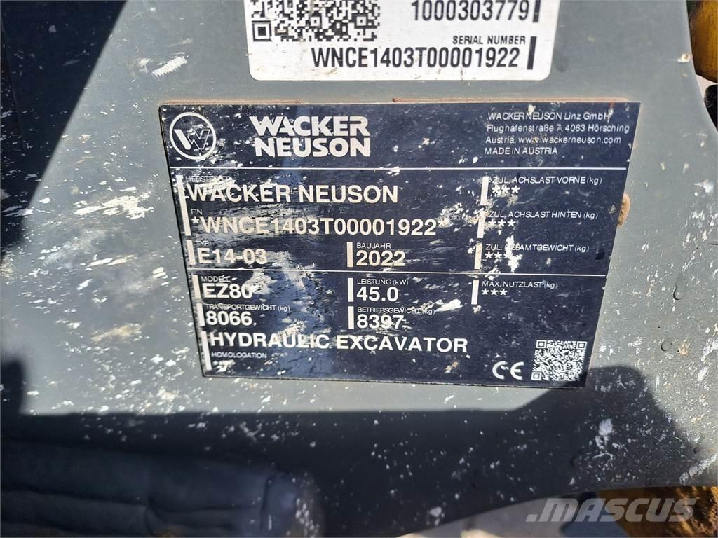 Wacker Neuson EZ80 Kāpurķēžu ekskavatori