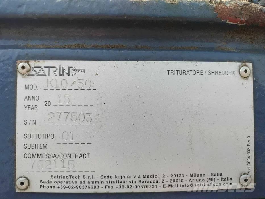 Satrind K10/50 Atkritumu smalcinātāji