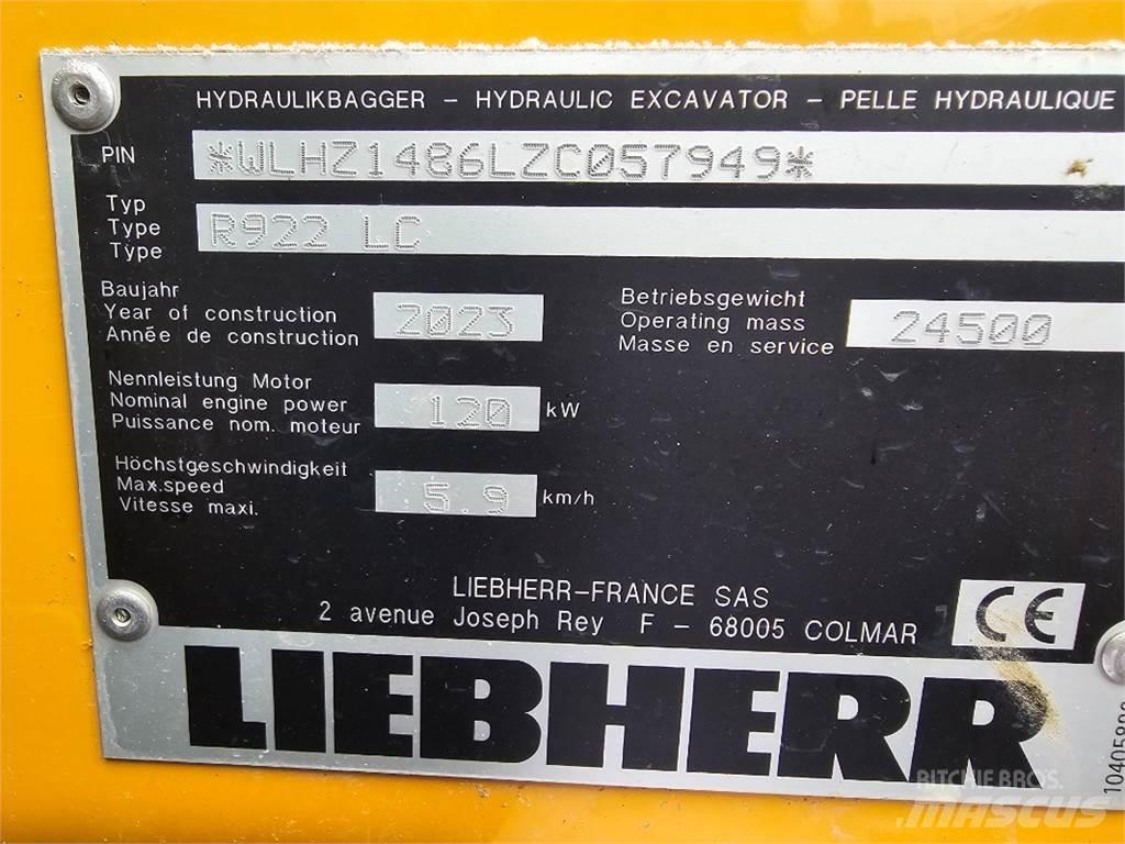 Liebherr R922 Kāpurķēžu ekskavatori