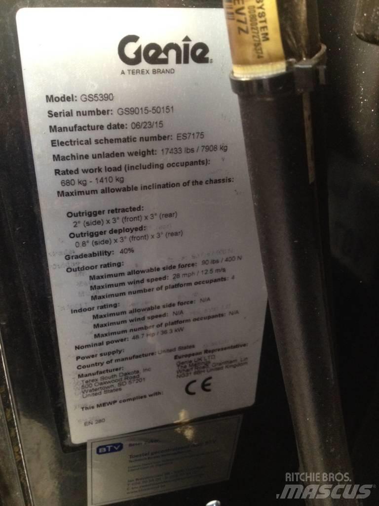 Genie GS 5390 Šķerveida pacēlāji