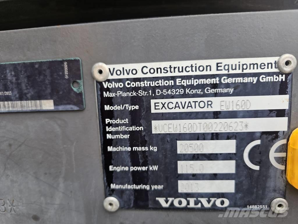Volvo EW 160 D Ekskavatori uz riteņiem