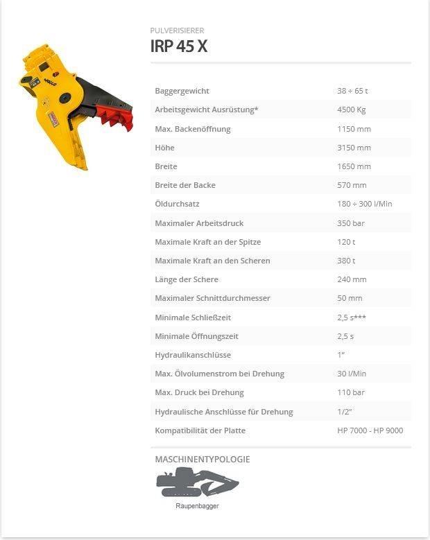 Indeco IRP 45 X Celtniecības drupinātāji