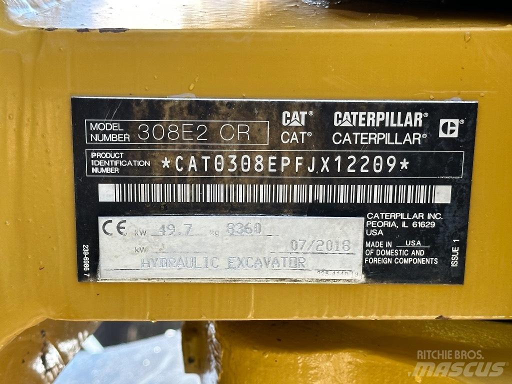 CAT 308 E2 CR Vidēja lieluma ekskavatori 7 t - 12 t