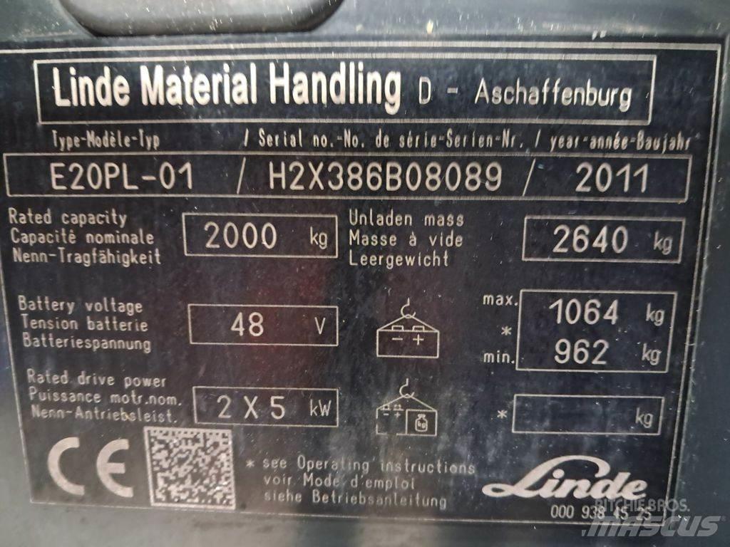 Linde E20PL-01 Elektriskie iekrāvēji