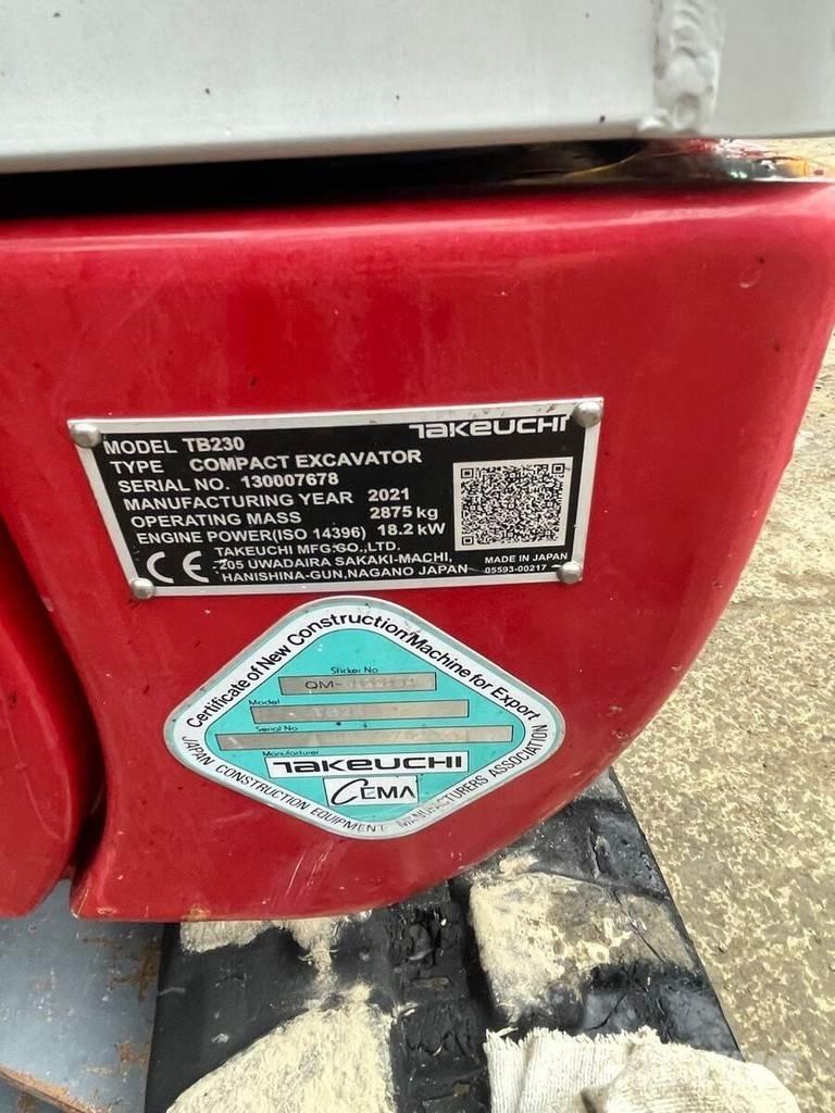 Takeuchi TB230 V3 Mini ekskavatori < 7 t