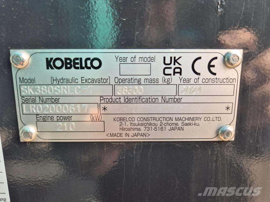 Kobelco SK380SRLC Kāpurķēžu ekskavatori