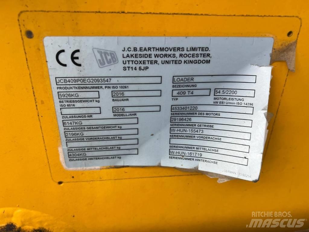JCB 409 Agri shovel Iekrāvēji uz riteņiem