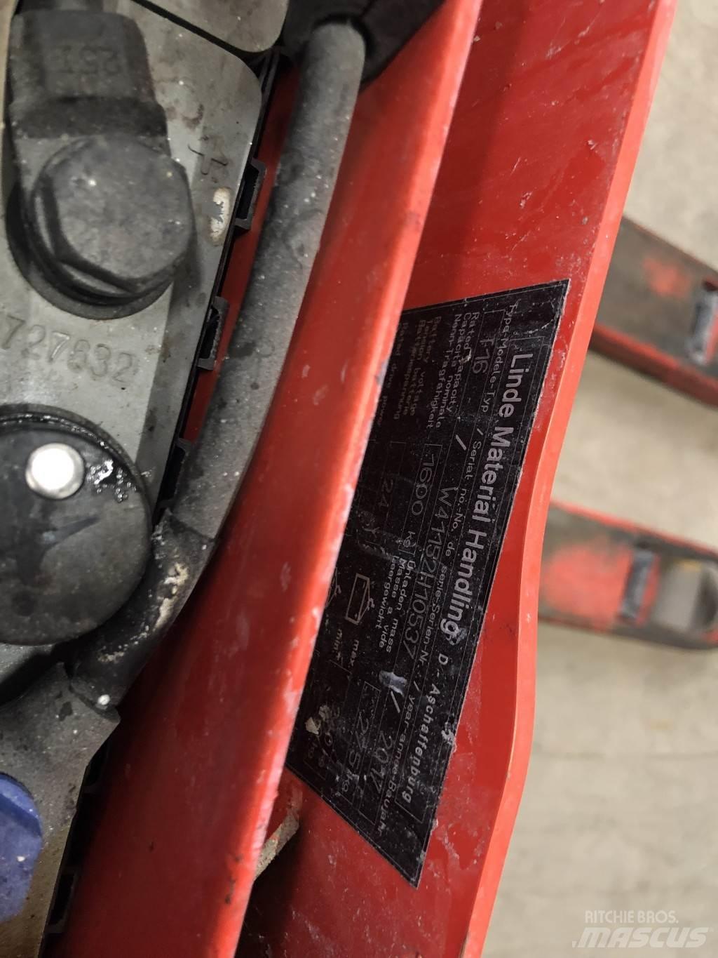 Linde T16 Zemie palešu pacēlāji