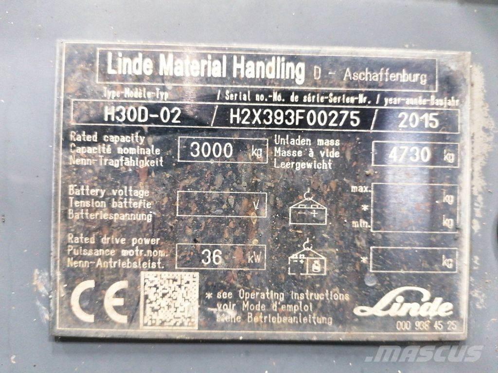 Linde H30D-02 Tehnika ar dīzeļa dzinēju