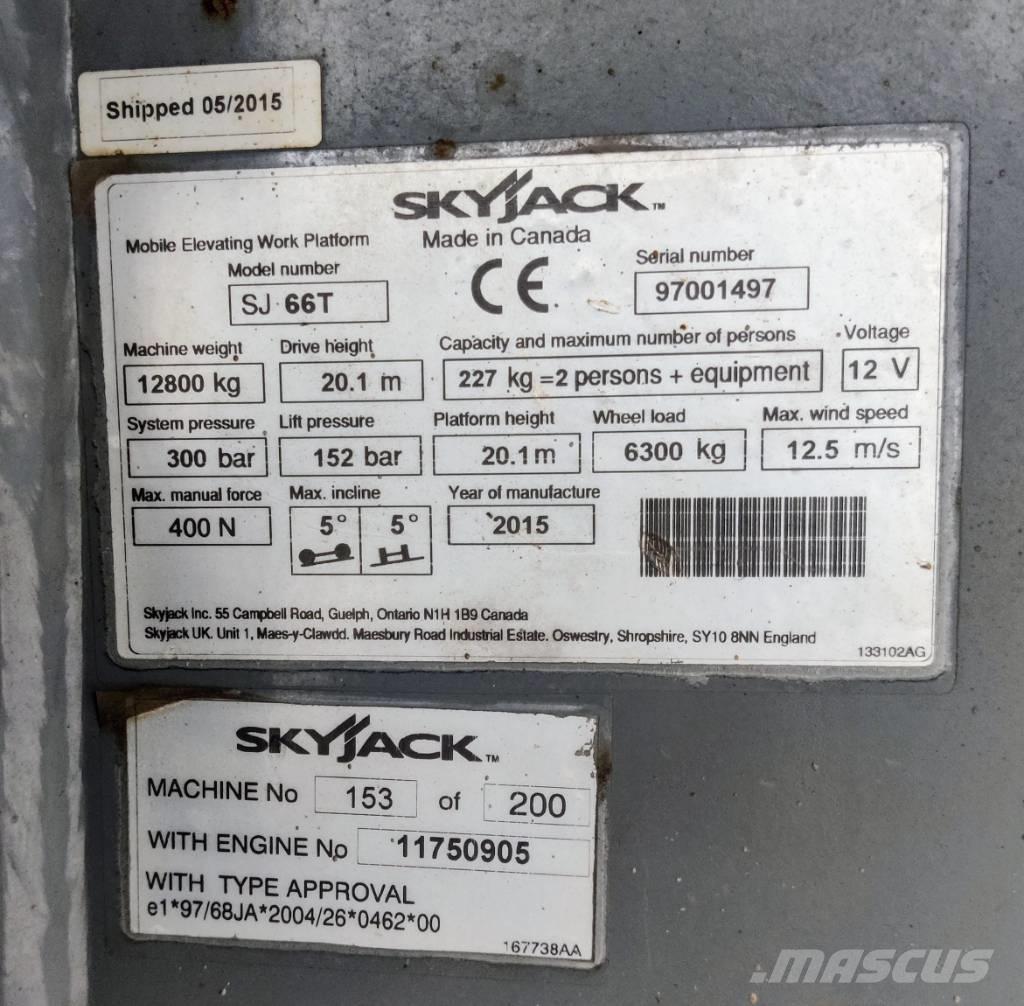 SkyJack SJ 66 T Strēles pacēlāji