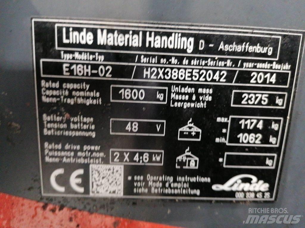 Linde E16H-02 Elektriskie iekrāvēji