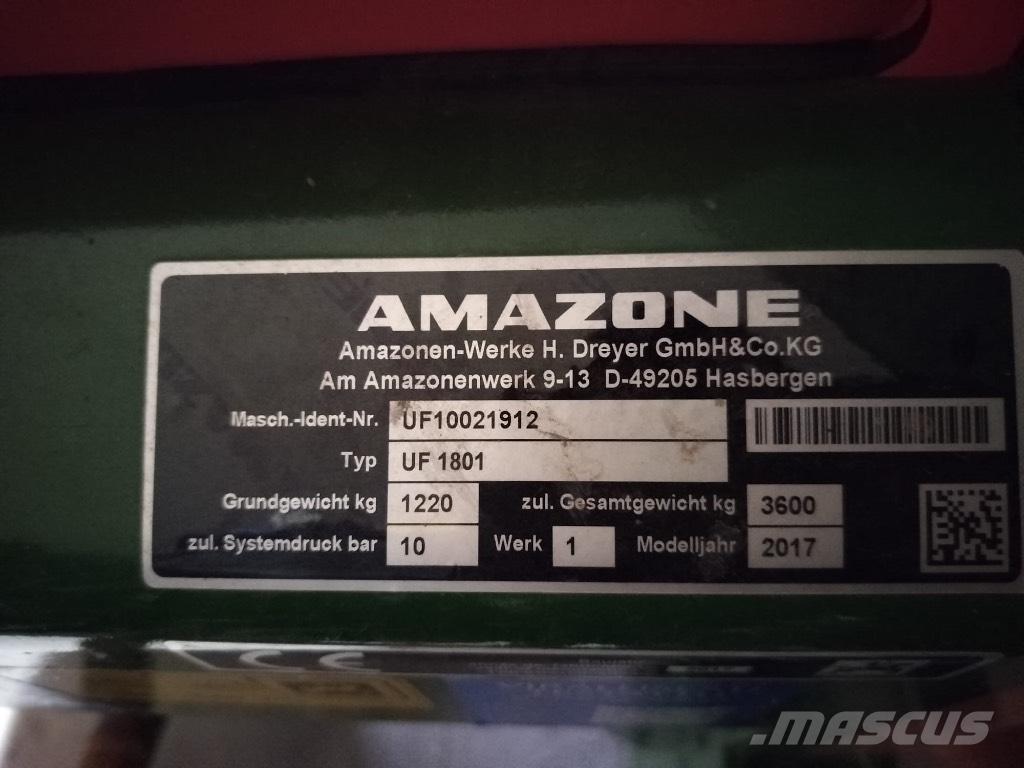 Amazone UF 1801 Uzmontējamie miglotāji