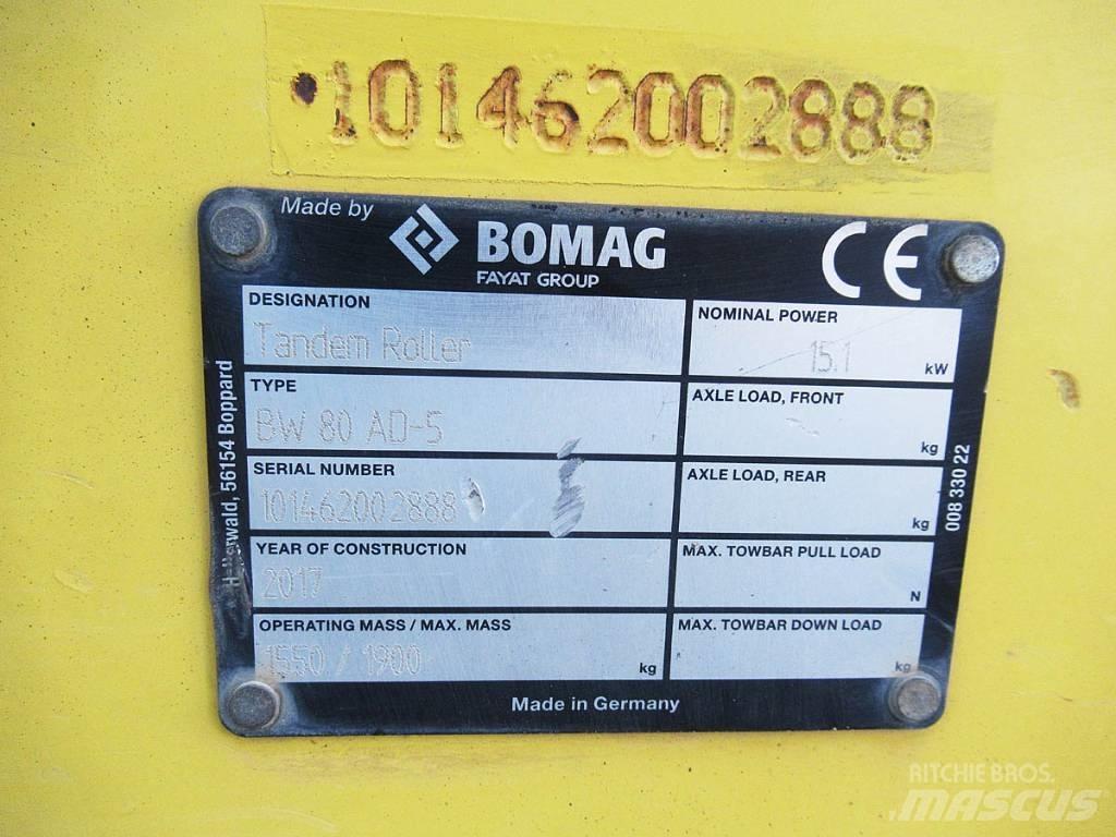 Bomag BW 80 AD-5 Divvalču grunts veltņi