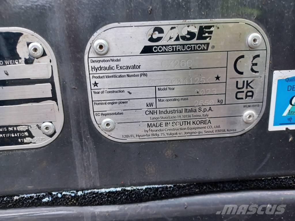 CASE CX 26 C Mini ekskavatori < 7 t