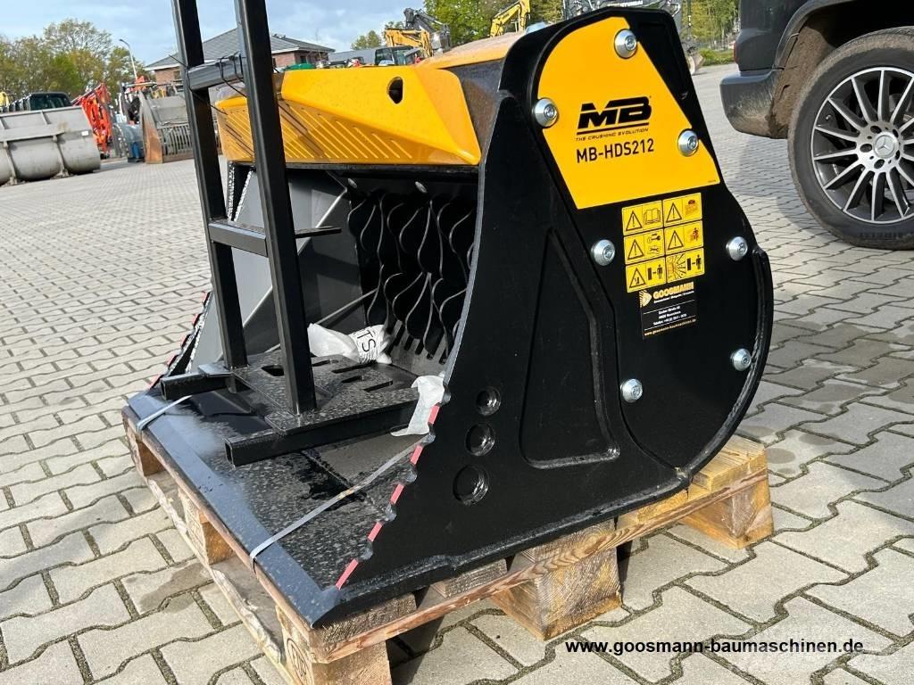 MB Crusher HDS 212 Sijāšanas kausi