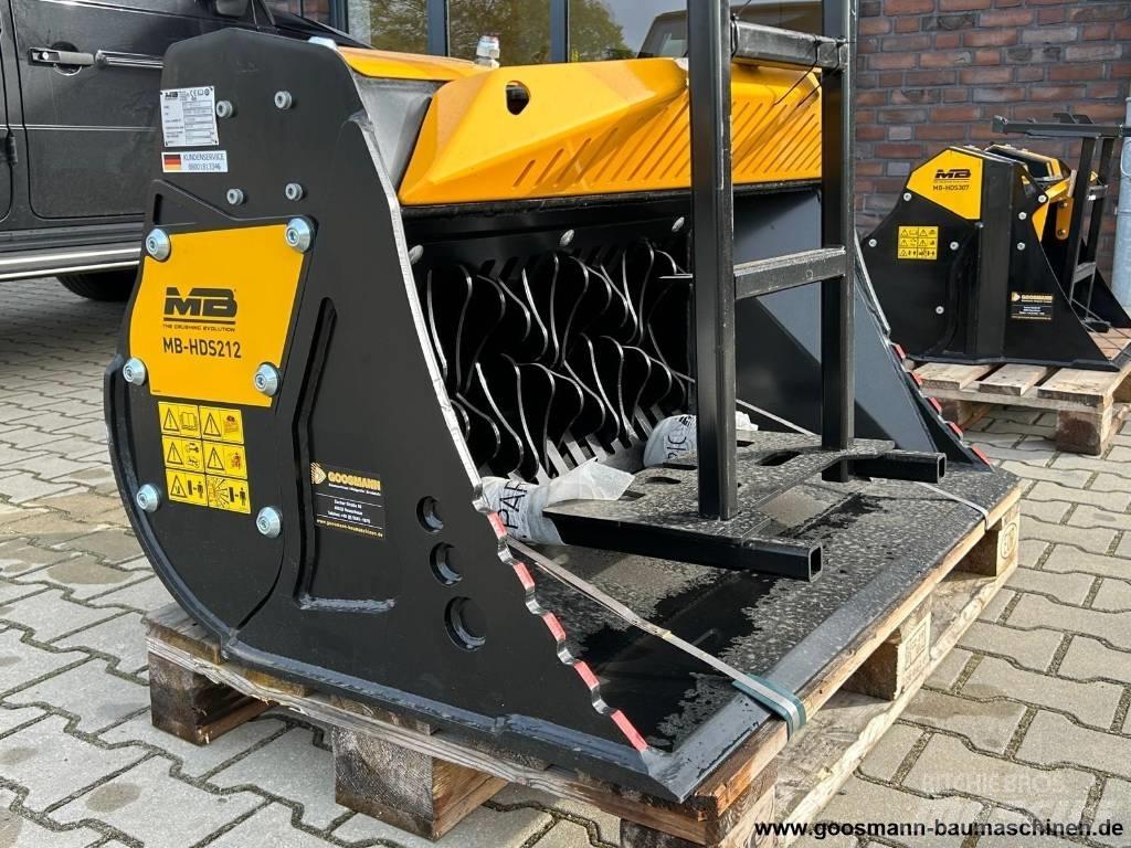 MB Crusher HDS 212 Sijāšanas kausi