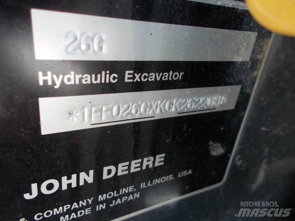 John Deere 26G Mini ekskavatori < 7 t