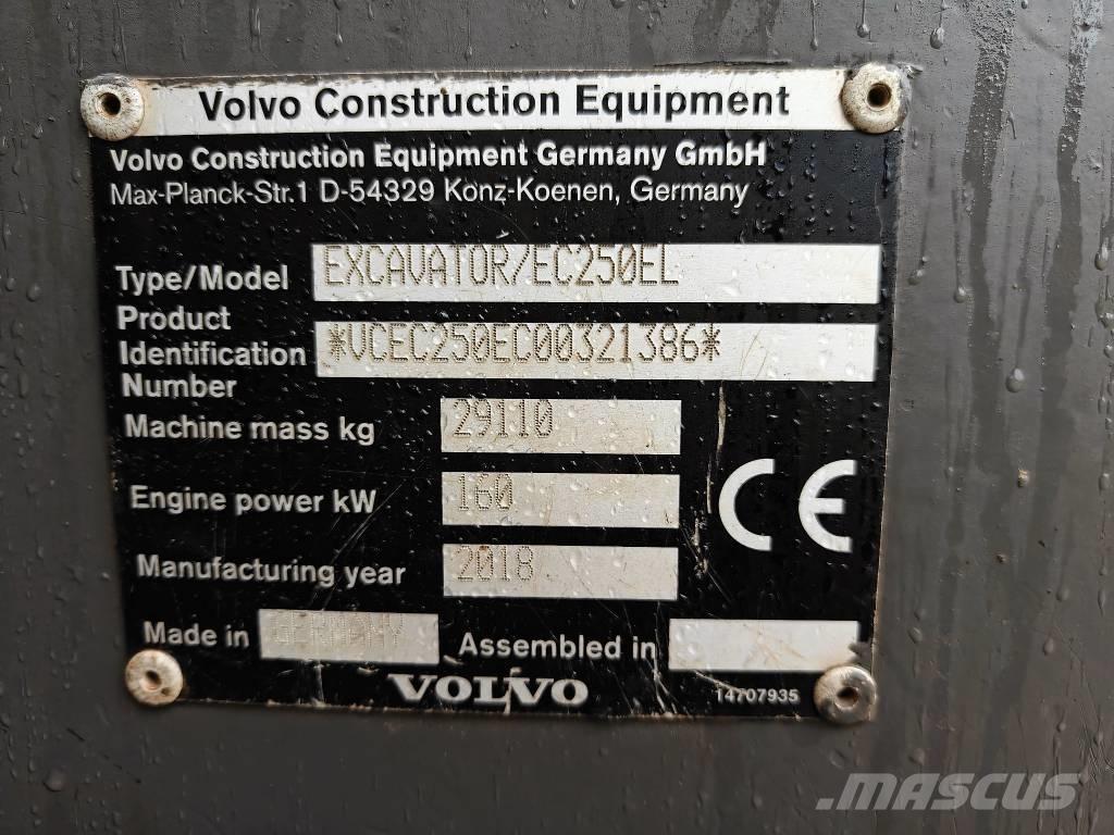 Volvo EC 250 EL Kāpurķēžu ekskavatori