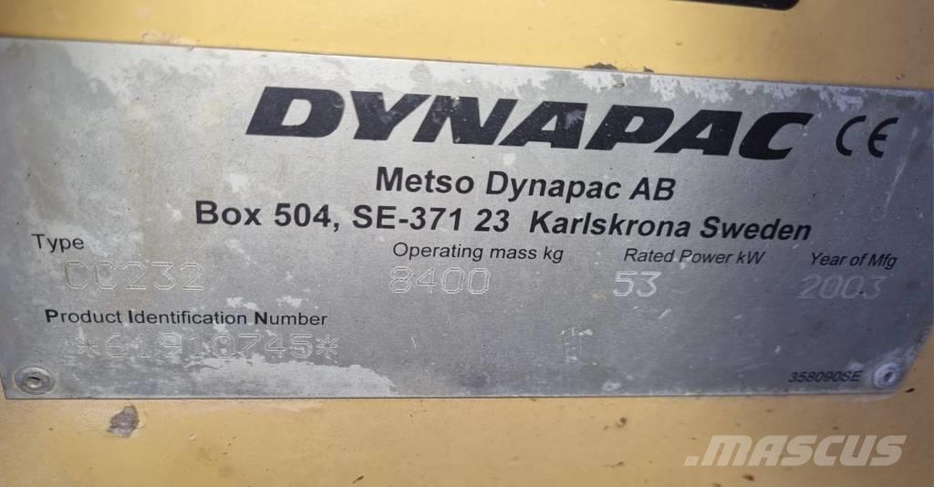 Dynapac CC 232 Divvalču grunts veltņi