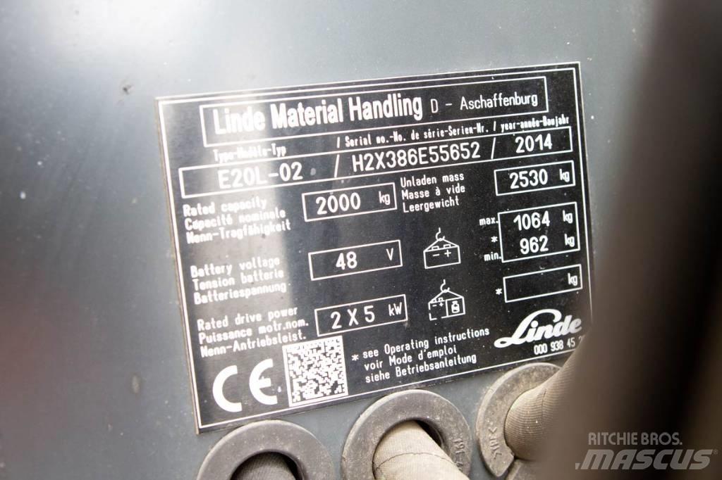 Linde E20L-02 Elektriskie iekrāvēji