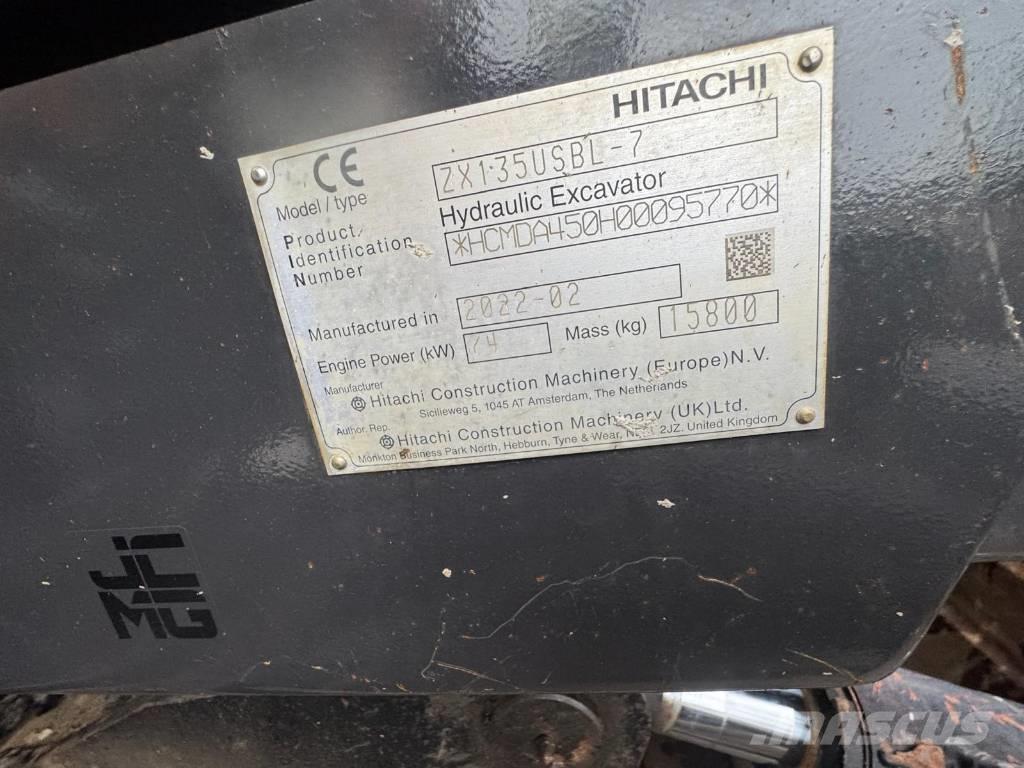 Hitachi ZX 135 US-7 Kāpurķēžu ekskavatori