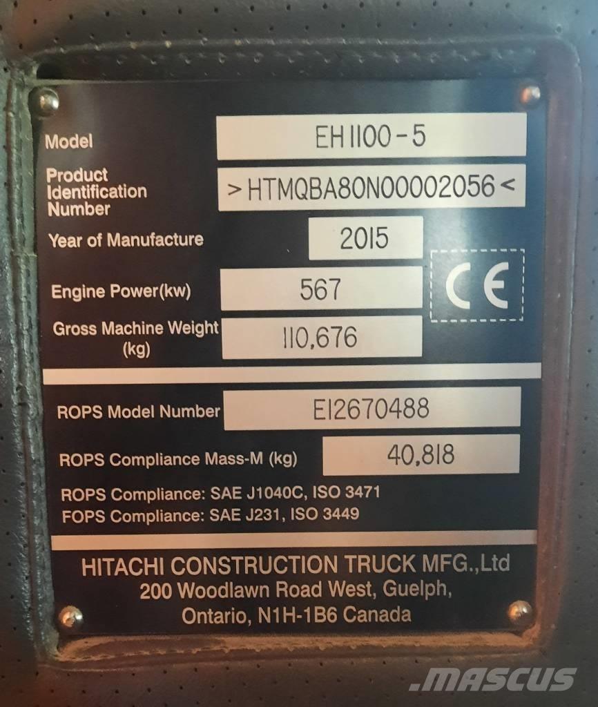 Hitachi EH 1100-5 Karjeras kravas automašīnas