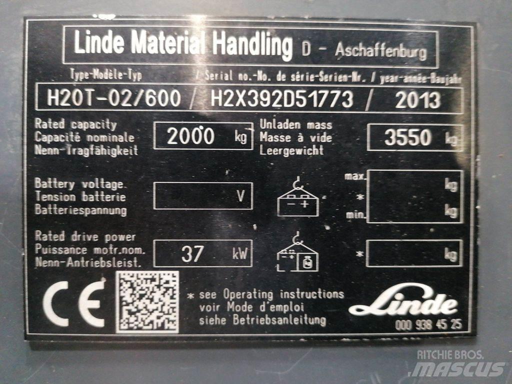 Linde H20T-02/600 LPG tehnika