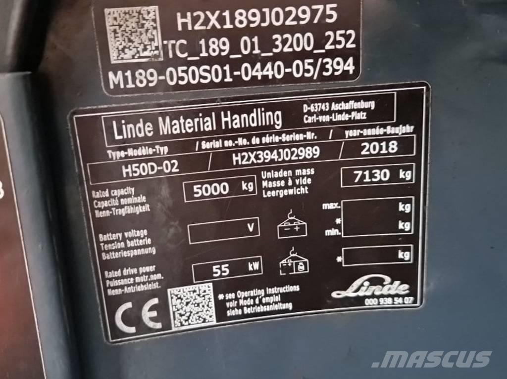 Linde H50D-02 Tehnika ar dīzeļa dzinēju