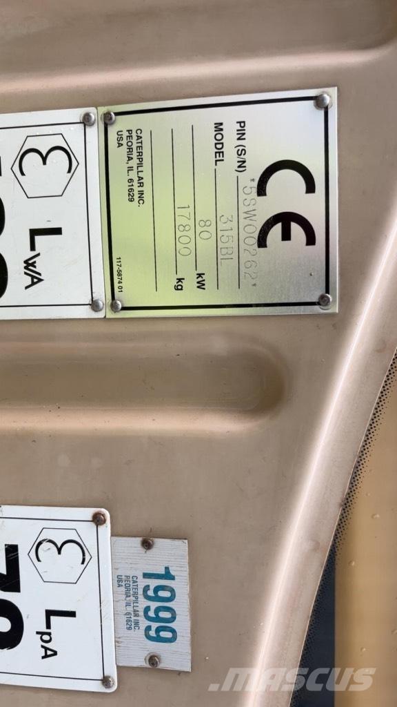 CAT 315 B L Kāpurķēžu ekskavatori