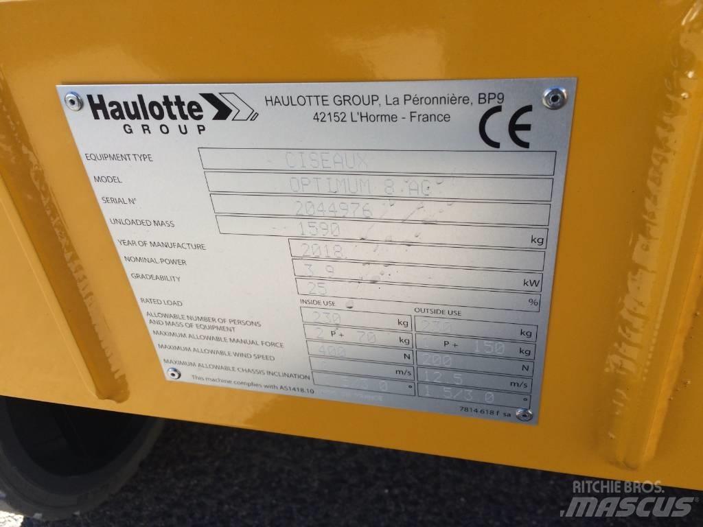 Haulotte Optimum  8 Šķerveida pacēlāji
