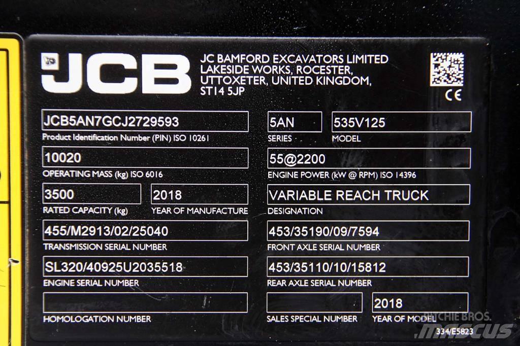 JCB 535-125 Teleskopiskie manipulatori