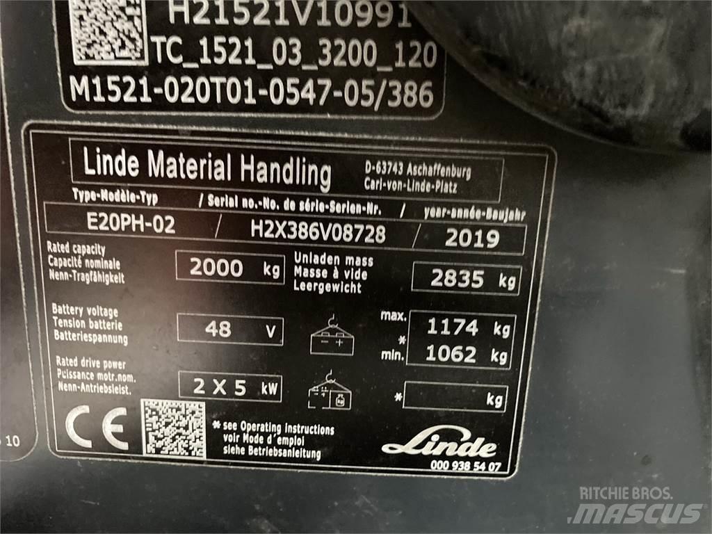 Linde E20PH Elektriskie iekrāvēji