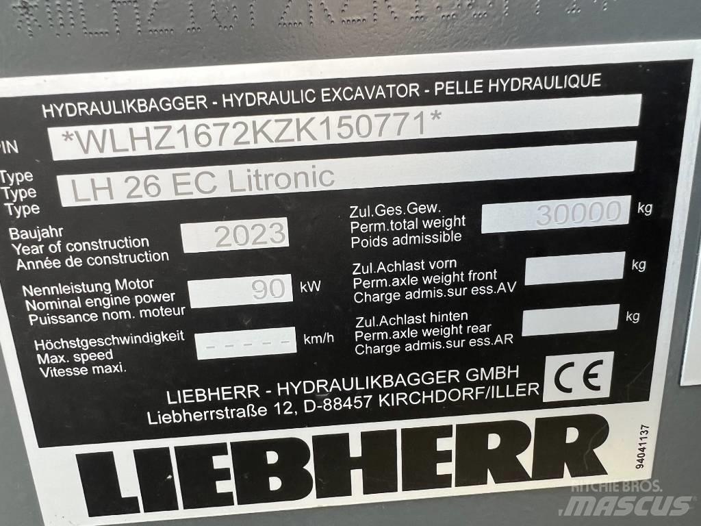 Liebherr LH26 EC Kāpurķēžu ekskavatori