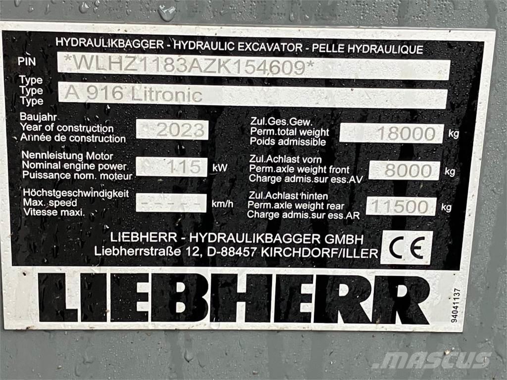 Liebherr A916 Ekskavatori uz riteņiem