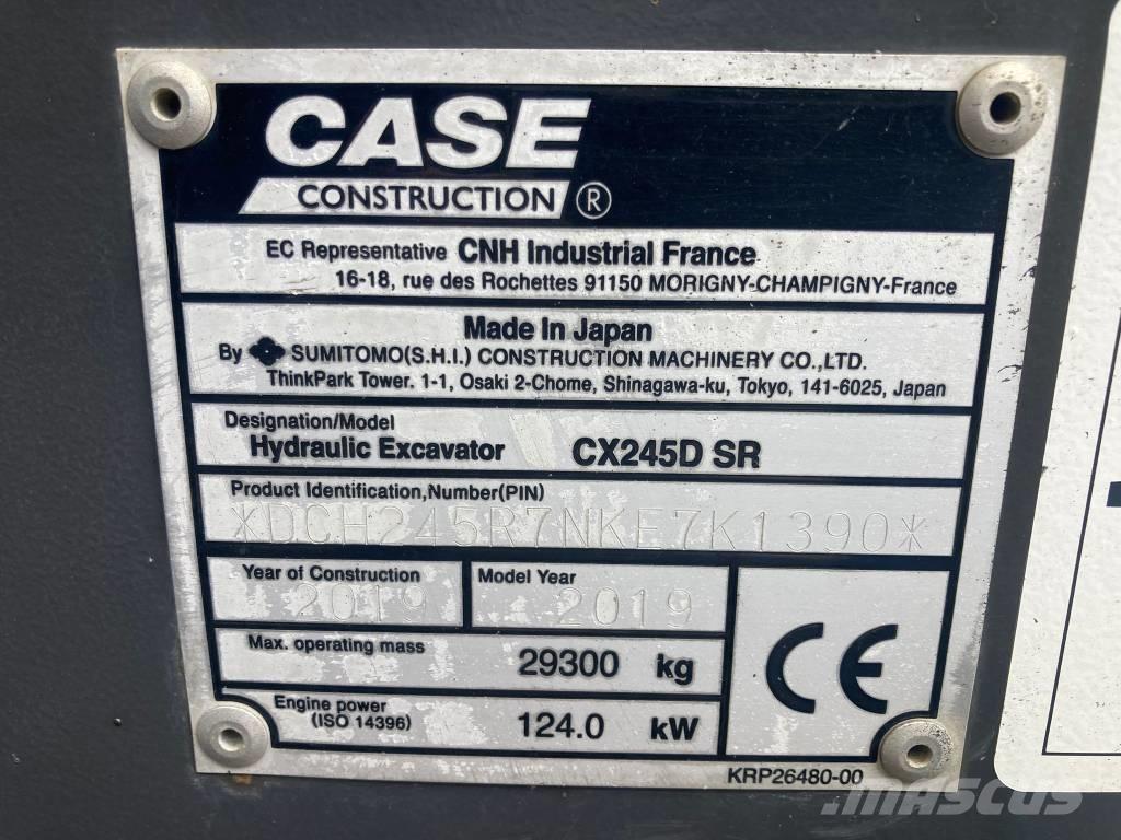 CASE CX 245 D SR LC Kāpurķēžu ekskavatori