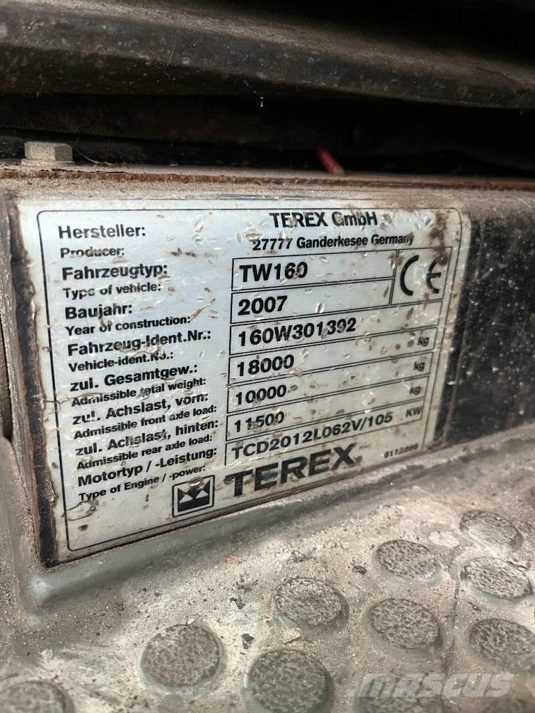 Terex TW 160 Ekskavatori uz riteņiem