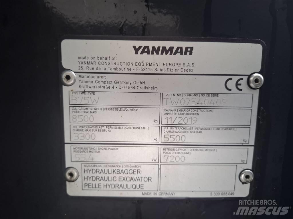 Yanmar B 75 W Ekskavatori uz riteņiem