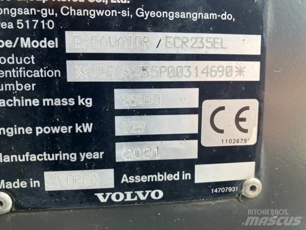 Volvo ECR235EL Kāpurķēžu ekskavatori