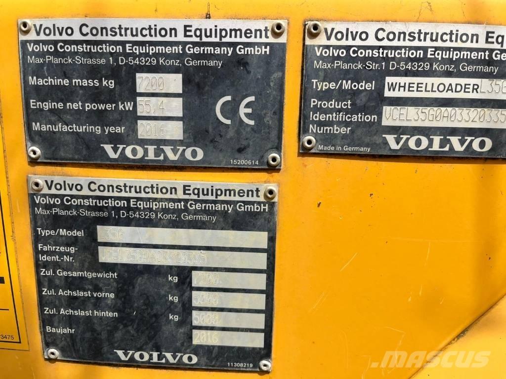 Volvo L 35 G Iekrāvēji uz riteņiem