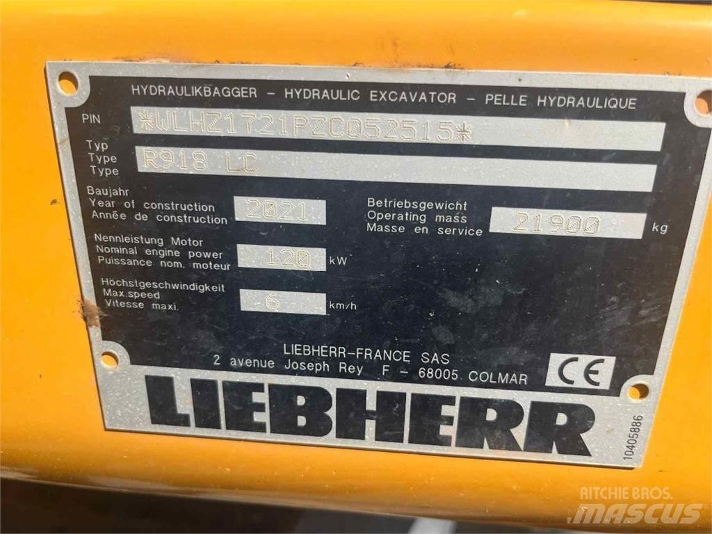 Liebherr R918 Kāpurķēžu ekskavatori