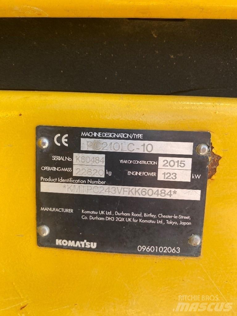 Komatsu PC 210 LC-10 Kāpurķēžu ekskavatori
