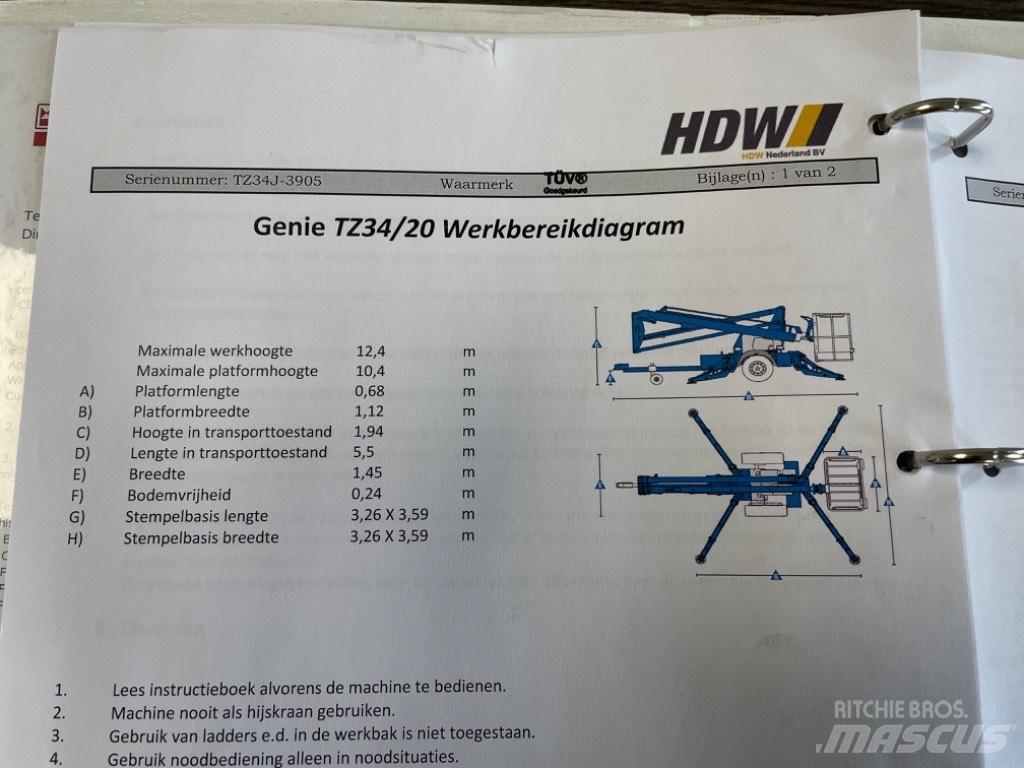 Genie TZ 34/20 Pacēlājplatformas - piekabes