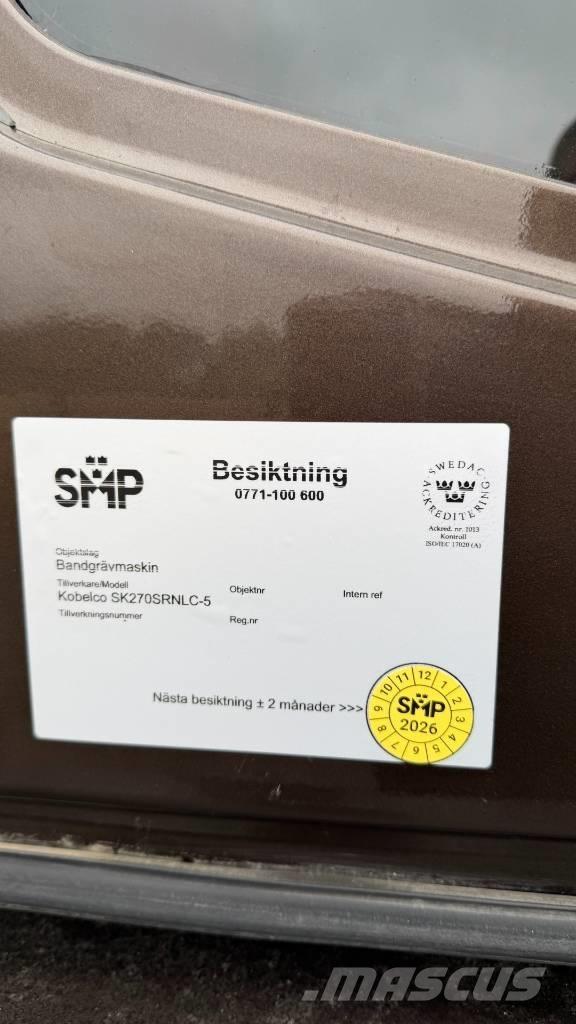 Kobelco SK 270 LC Kāpurķēžu ekskavatori